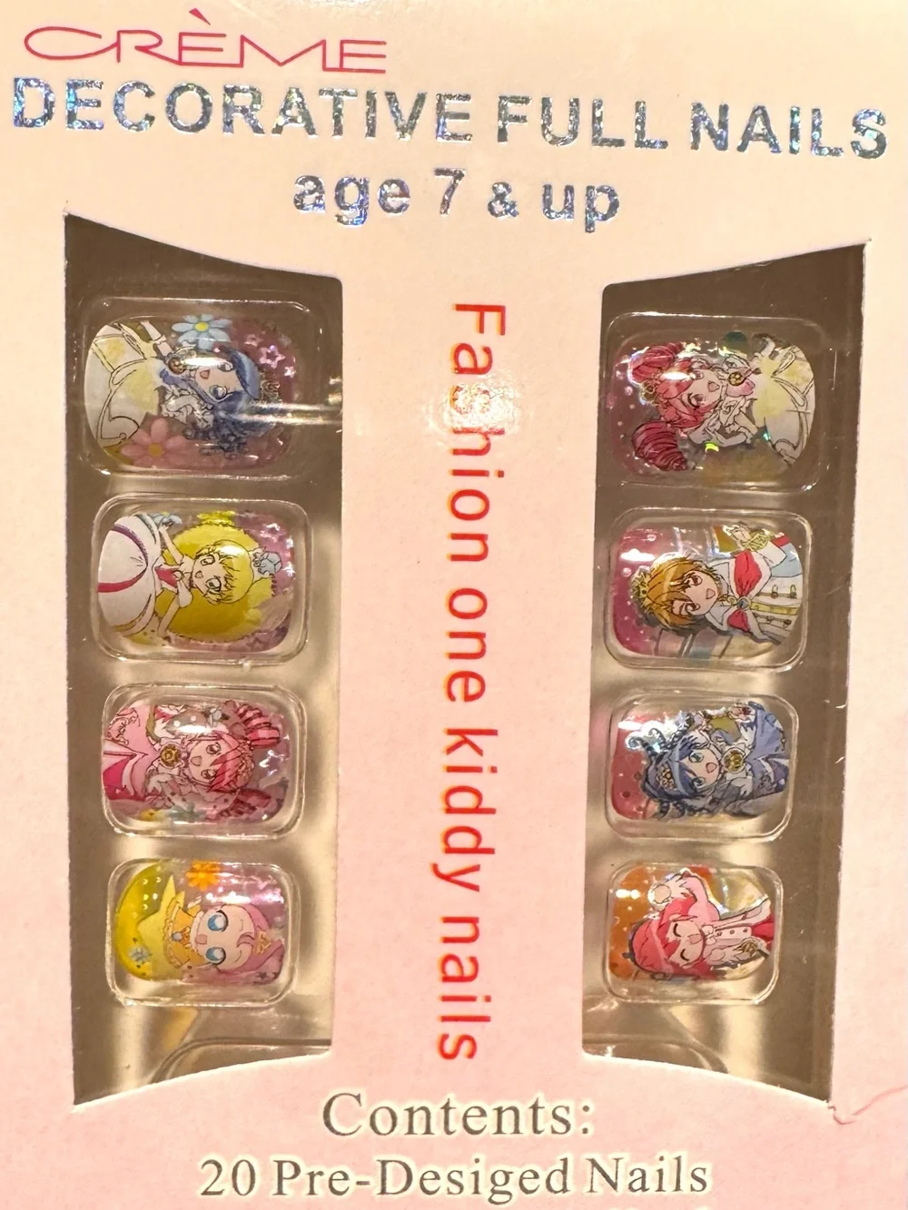 Crème Decorative Set of 2 Full Kids' Press-On Nails — ages 7 & up